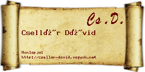 Csellár Dávid névjegykártya